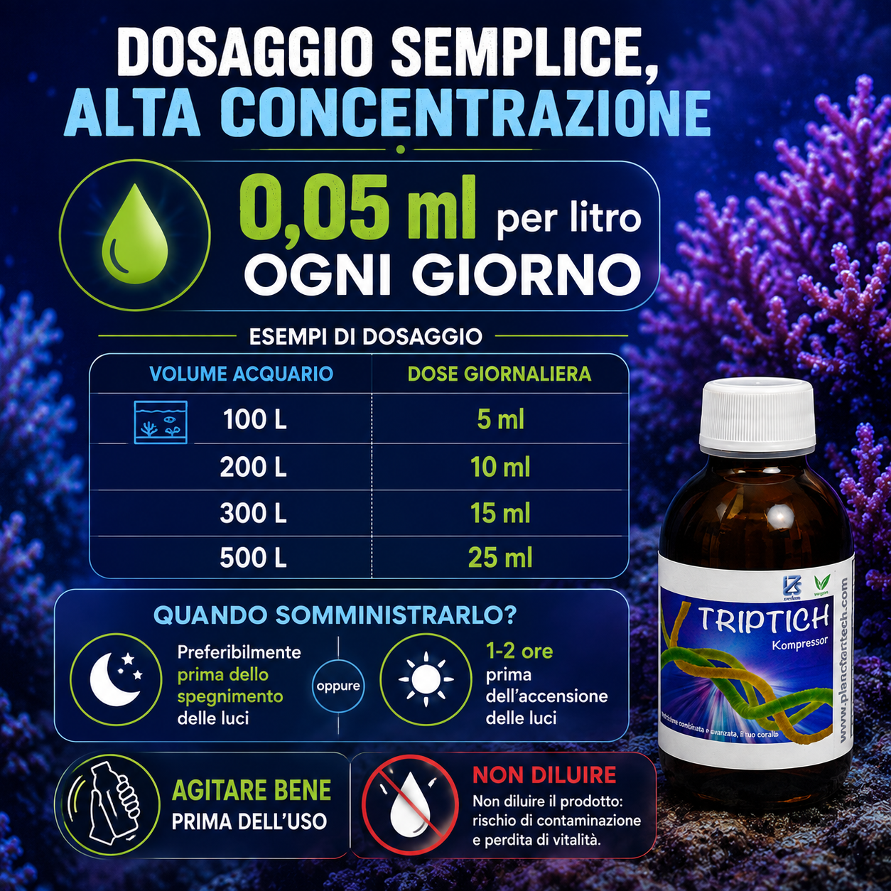 PlanctonTech Triptich Kompressor – Fitoplancton Vivo Concentrato Reef - immagine 3