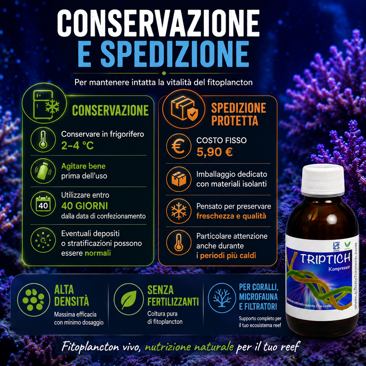 PlanctonTech Triptich Kompressor – Fitoplancton Vivo Concentrato Reef - immagine 4