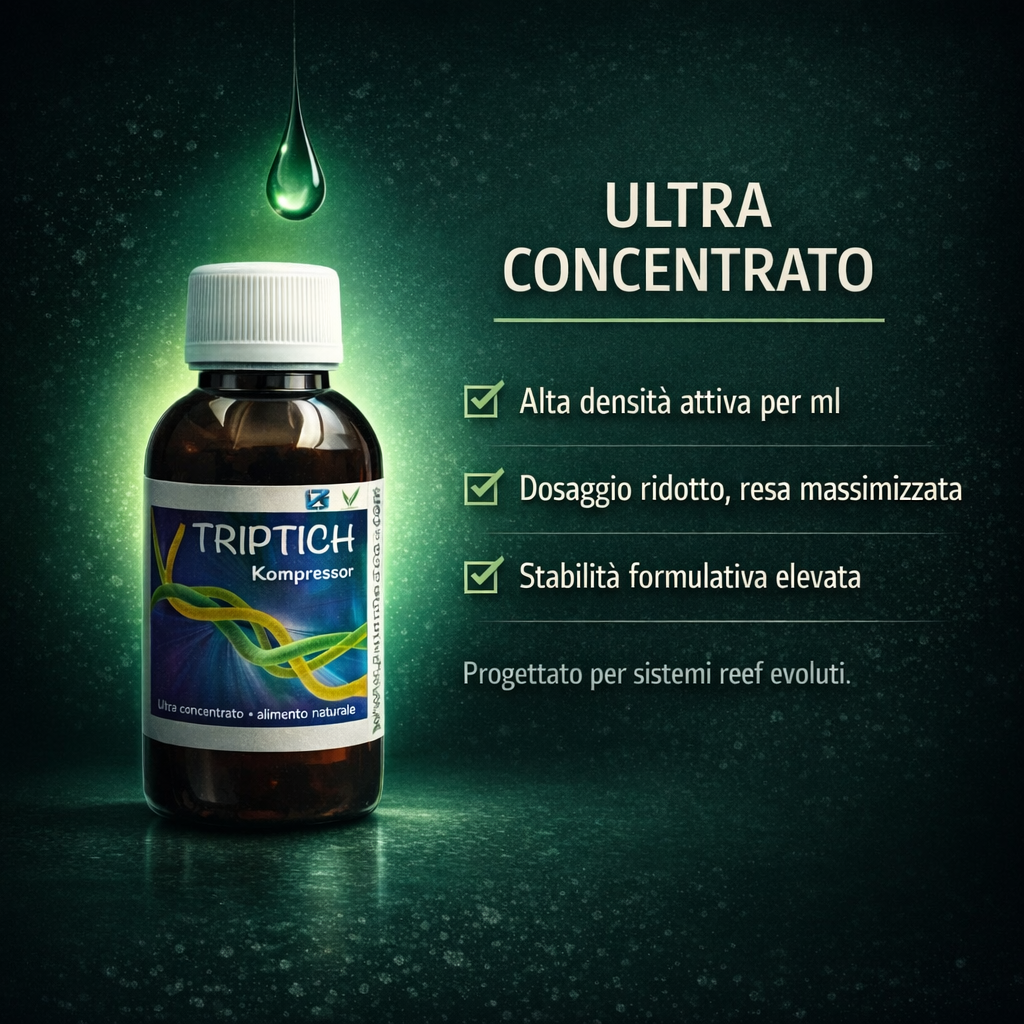 Planctontech Triptich Kompressor 150ml – Fitoplancton Vivo ad Alta Densità per Reef - immagine 3