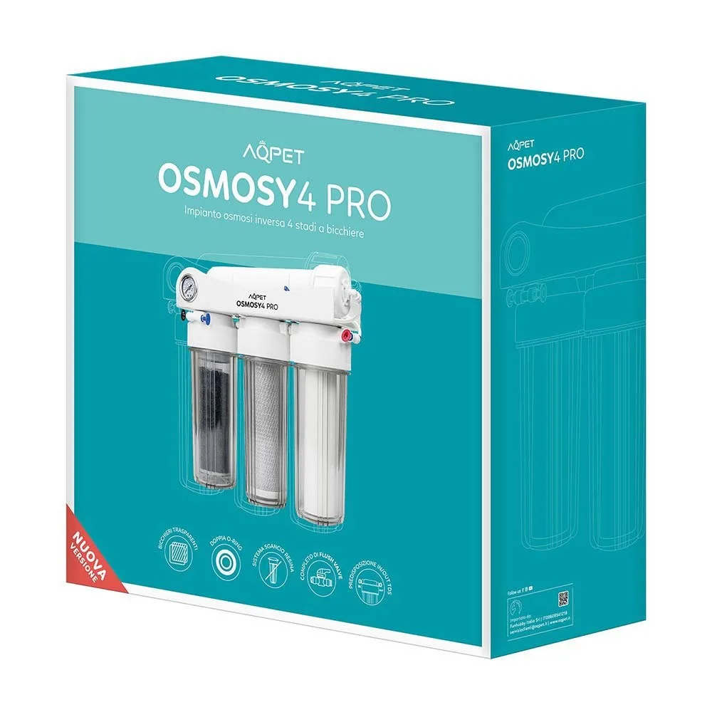 AQPET Osmosy4 Pro 50GPD – Osmosi Inversa 4 Stadi