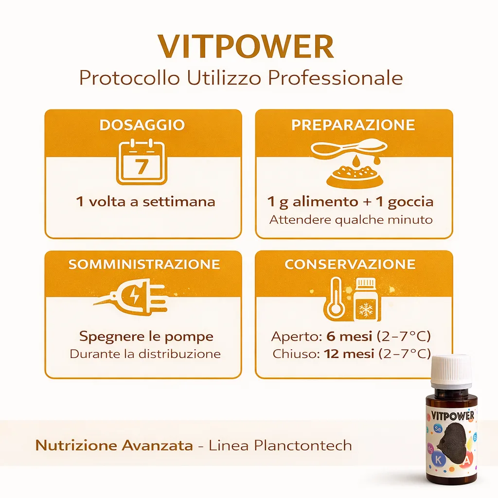 Planctontech VITPOWER – Multivitaminico Completo per Pesci 30 ml - immagine 3