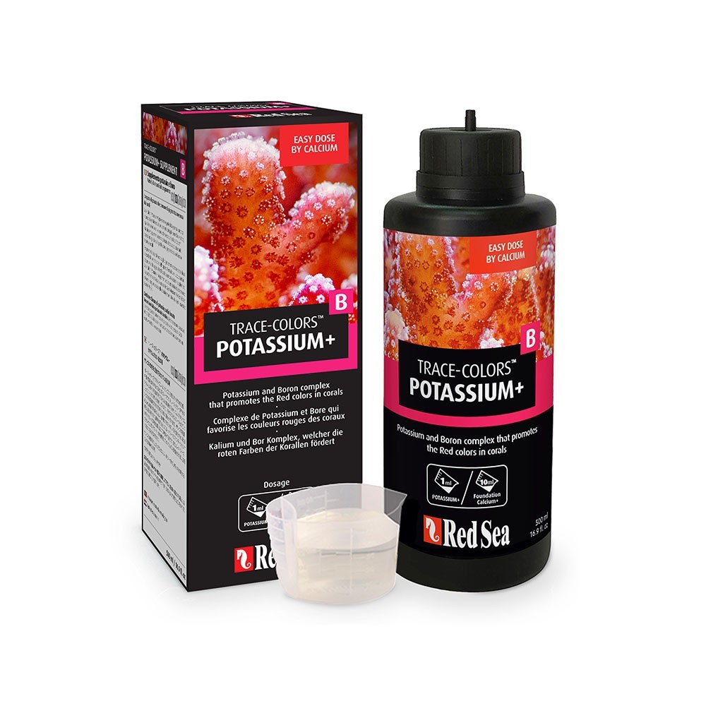 Red Sea Trace Colors B Potassium 500ml – Integratore di Potassio e Boro per Acquario Marino