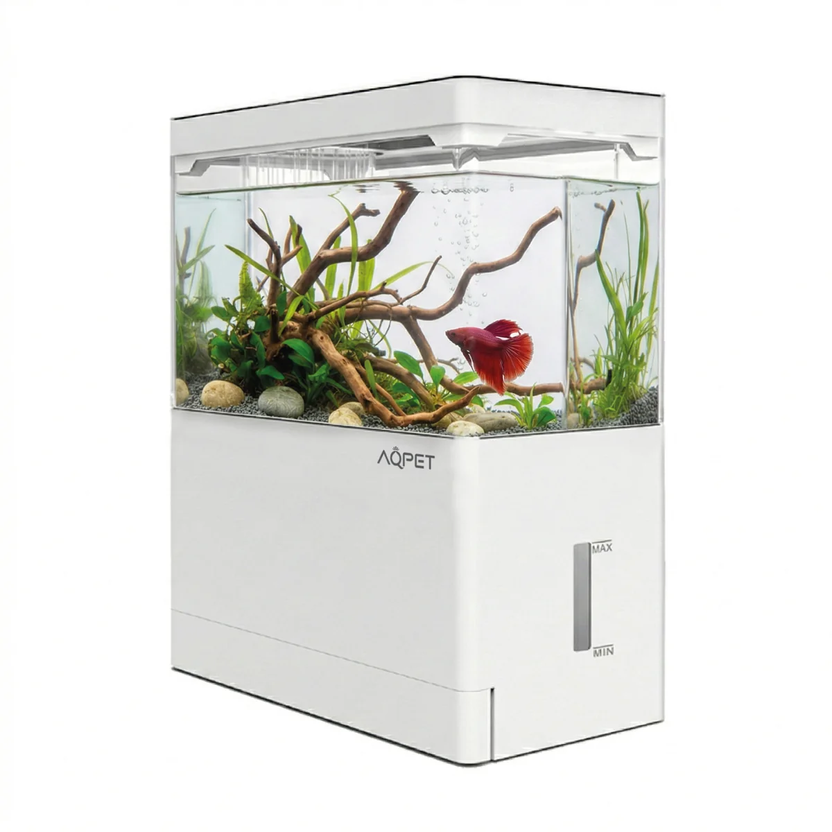 AQPet HYDO – Mini Acquario da Scrivania 3L con LED e Dock Station
